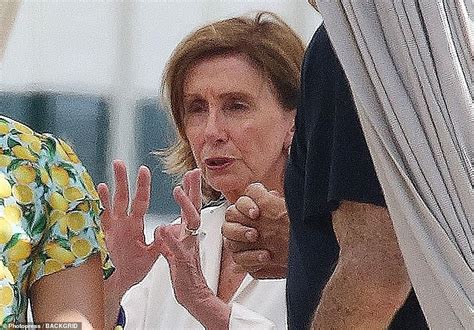 nancy pelosi big titties|Nancy Pelosi, 82, wears a plunging swimsuit for Italian beach day